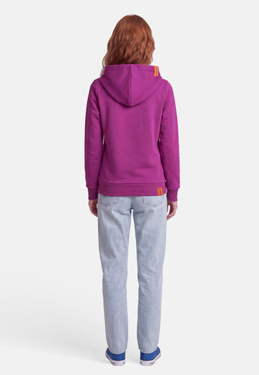 salzhaut - Damen Hoodie SÜNN - MOIN Herzen Tailliert - adenauer & co - Anker - Basic - 24 - #farbe_Plum-Ocean Blue