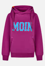 salzhaut - Damen Hoodie SÜNN - MOIN Herzen Tailliert - adenauer & co - Anker - Basic - 18 - #farbe_Plum-Ocean Blue