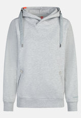 salzhaut - Damen Hoodie SÜNN Tailliert - adenauer & co - Anker - Basic - 136 - #farbe_Grey Melange