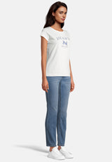 salzhaut - MÜLCH Damen T-Shirt Leicht tailliert - adenauer & co - Anker - Basic - 10 - #farbe_Offwhite
