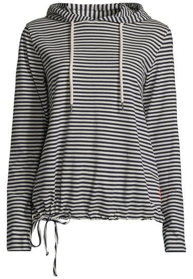 Salzhaut - SCHIEPEN Damen Oversized - Hamburg - Kapuze - Langarmshirt - 2 - #farbe_navy-offwhite