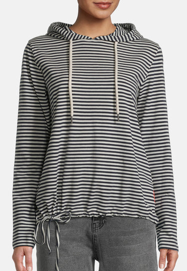 Salzhaut - SCHIEPEN Damen Oversized - Hamburg - Kapuze - Langarmshirt - 3 - #farbe_navy-offwhite