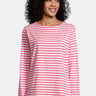 salzhaut - NEFERTEN Damen Longsleeve Gestreift - adenauer & co - Anker - Basic - 6 - #farbe_Offwhite pink