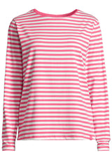 salzhaut - NEFERTEN Damen Longsleeve Gestreift - adenauer & co - Anker - Basic - 7 - #farbe_Offwhite pink
