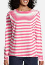 salzhaut - NEFERTEN Damen Longsleeve Gestreift - adenauer & co - Anker - Basic - 8 - #farbe_Offwhite pink