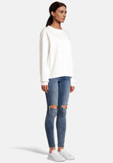salzhaut - Nössewies Damen Oversized Sweatshirt - adenauer & co - Anker - Basic - 5 - #farbe_Offwhite