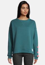 salzhaut - Nössewies Damen Oversized Sweatshirt - adenauer & co - Anker - Basic - 11 - #farbe_Dragonfly