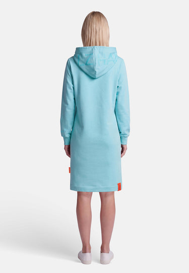 Salzhaut - AFFLUERN Damen Leicht tailliert - Damen - Hoodiekleid - Kapuze - 20 - #farbe_aqua