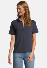 salzhaut - HOLFI Damen Poloshirt normale Passform - adenauer & co - Anker - Basic - 6 - #farbe_Navy