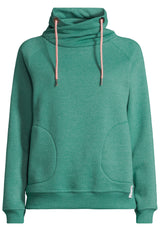 salzhaut - ISVEIG Damen Sweatshirt mit Stehkragen - adenauer & co - Anker - Basic - 2 - #farbe_Bottle Green