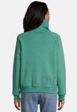 salzhaut - ISVEIG Damen Sweatshirt mit Stehkragen - adenauer & co - Anker - Basic - 4 - #farbe_Bottle Green