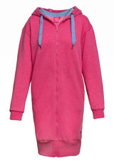 salzhaut - FILIPPA Damen Oversized Hoodiejacke - adenauer & co - Anker - Basic - 1 - #farbe_Pink