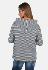 Salzhaut - TEGE Damen Relaxed-Fit - Damen - Hoodie - Kapuze - 4 - #farbe_navy-offwhite