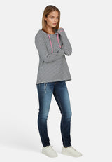 Salzhaut - TEGE Damen Relaxed-Fit - Damen - Hoodie - Kapuze - 5 - #farbe_navy-offwhite