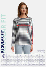 Salzhaut - KANT - RINGEL Damen normale Passform - Hamburg - Langarmshirt - Reduziert - 6 - #farbe_navy-offwhite