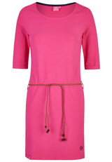 salzhaut - DOLORES Damen Midikleid mit Gürtel - adenauer & co - Anker - Basic - 1 - #farbe_Pink