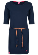 salzhaut - DOLORES Damen Midikleid mit Gürtel - adenauer & co - Anker - Basic - 2 - #farbe_Navy