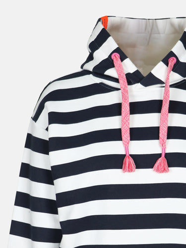 Salzhaut - ADEBAAR Damen normale Passform - Hoodie - Kapuzenpulli - kuschelig - 17 - #farbe_navy-offwhite