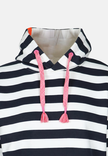 Salzhaut - ADEBAAR Damen normale Passform - Hoodie - Kapuzenpulli - kuschelig - 18 - #farbe_navy-offwhite