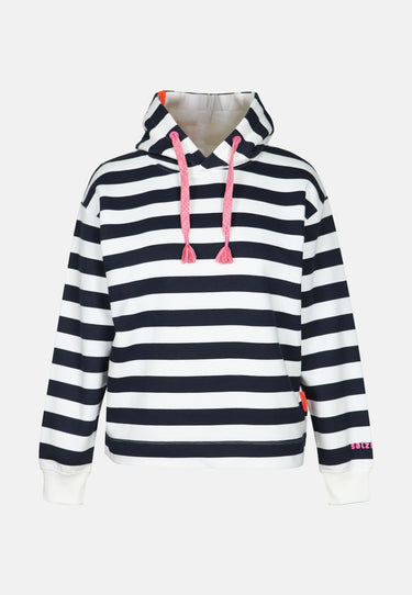 Salzhaut - ADEBAAR Damen normale Passform - Hoodie - Kapuzenpulli - kuschelig - 11 - #farbe_navy-offwhite