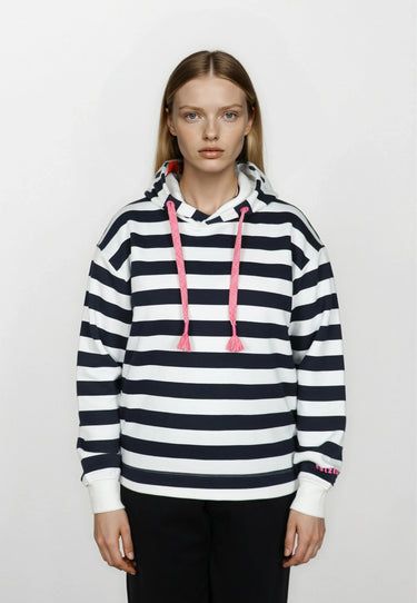 Salzhaut - ADEBAAR Damen normale Passform - Hoodie - Kapuzenpulli - kuschelig - 12 - #farbe_navy-offwhite