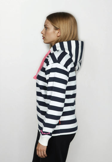 Salzhaut - ADEBAAR Damen normale Passform - Hoodie - Kapuzenpulli - kuschelig - 14 - #farbe_navy-offwhite