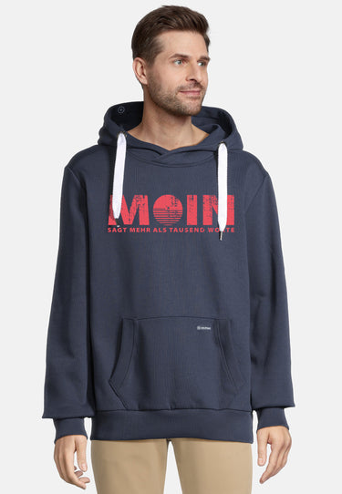 Salzhaut - HEFF - MOIN sagt mehr als tausend Worte Herren normale Passform - Frontprint - Hamburg - Kapuzenpulli - 6 - #farbe_navy