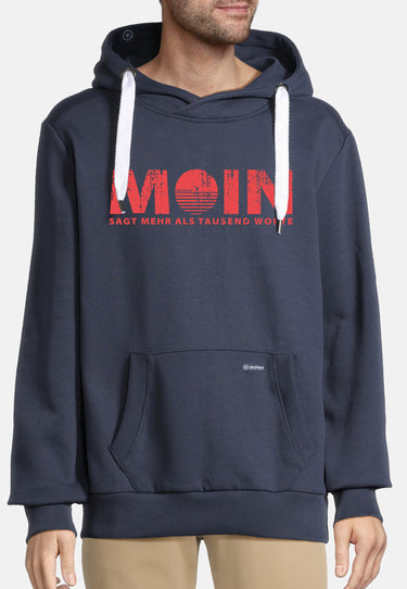 Salzhaut - HEFF - MOIN sagt mehr als tausend Worte Herren normale Passform - Frontprint - Hamburg - Kapuzenpulli - 8 - #farbe_navy