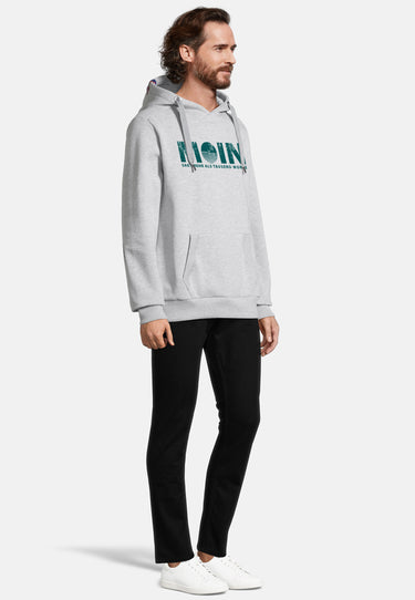 Salzhaut - HEFF - MOIN sagt mehr als tausend Worte Herren normale Passform - Frontprint - Hamburg - Kapuzenpulli - 5 - #farbe_grey-melange