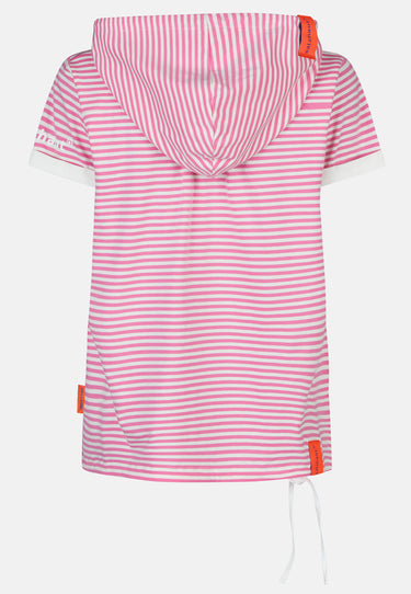 Salzhaut - BAGALUTEN Damen Gerade - All-over-Print - Bluse - Polo-Shirt - 7 - #farbe_offwhite-blossom