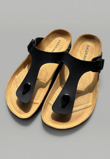 Salzhaut - Sandaal - Sommer Sandale - Strandurlaub - Zehentrenner - 7 - #farbe_black