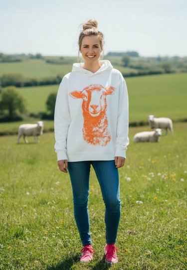 Salzhaut - VÖRSLACH Damen Oversized - Frontprint - Hoodie - Kapuzenpullover - 1 - #farbe_offwhite