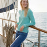 salzhaut - AADLER Damen Relaxed - Fit - adenauer & co - Anker - Basic - 1 - farbe_Offwhite - Lagoon