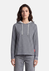 Salzhaut - AADLER Damen Relaxed-Fit - Damen - Kapuze - Langarmshirt - 11 - #farbe_navy-offwhite