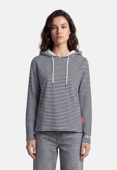 Salzhaut - AADLER Damen Relaxed-Fit - Damen - Kapuze - Langarmshirt - 11 - #farbe_navy-offwhite