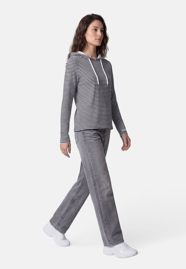 Salzhaut - AADLER Damen Relaxed-Fit - Damen - Kapuze - Langarmshirt - 13 - #farbe_navy-offwhite