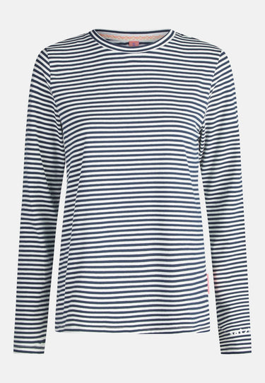 Salzhaut - ACHTERN Damen Relaxed-Fit - Langarmshirt - ringel - Rundhals - 10 - #farbe_navy-offwhite