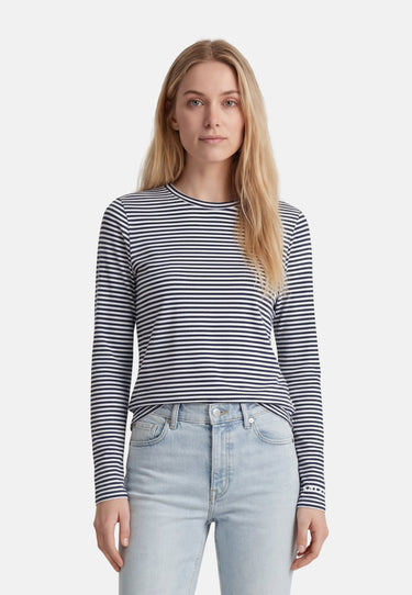 Salzhaut - ACHTERN Damen Relaxed-Fit - Langarmshirt - ringel - Rundhals - 11 - #farbe_navy-offwhite