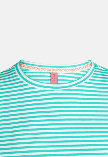 Salzhaut - ACHTERN Damen Relaxed-Fit - Langarmshirt - ringel - Rundhals - 8 - #farbe_offwhite-lagoon