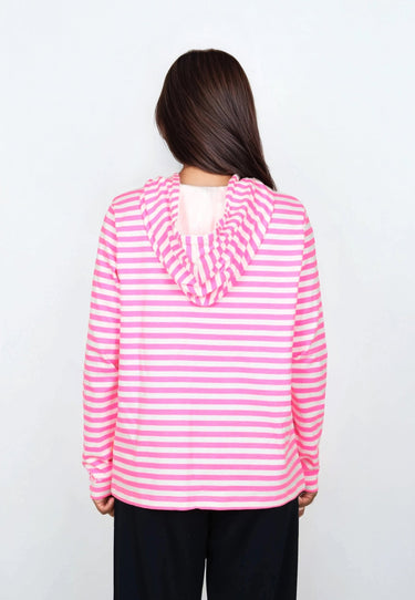 salzhaut - ACKERLÜNNING Damen Oversized, normale Passform - adenauer & co - Anker - Basic - 4 - farbe_Offwhite - Neonpink