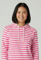 salzhaut - ACKERLÜNNING Damen Hoodie Oversized, normale Passform - adenauer & co - Anker - 6 - #farbe_Offwhite-Neonpink