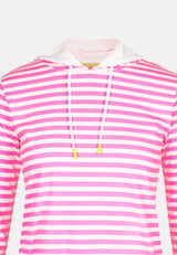 salzhaut - ACKERLÜNNING Damen Hoodie Oversized, normale Passform - adenauer & co - Anker - 8 - #farbe_Offwhite-Neonpink