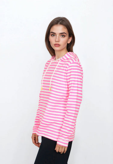 salzhaut - ACKERLÜNNING Damen Oversized, normale Passform - adenauer & co - Anker - Basic - 5 - farbe_Offwhite - Neonpink