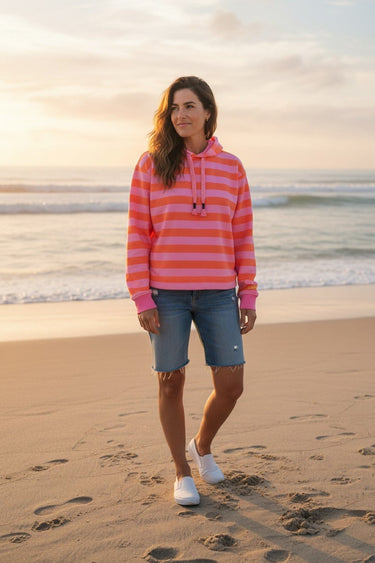 Salzhaut - ADEBAAR Damen normale Passform - Hoodie - Kapuzenpulli - kuschelig - 1 - #farbe_blossom-orange