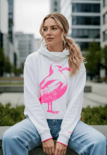 salzhaut - ADJÜS Damen Hoodie normale Passform - adenauer & co - Anker - Basic - 1 - #farbe_Offwhite