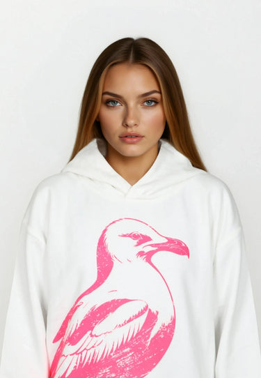 Salzhaut - ADJÜS Damen normale Passform - Hoodie - Kapuze - Kapuzenpulli - 6 - #farbe_offwhite