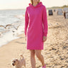 Salzhaut - AFFLUERN Damen Leicht tailliert - Damen - Hoodiekleid - Kapuze - 1 - #farbe_fuchsia