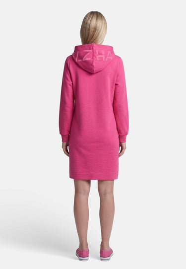 Salzhaut - AFFLUERN Damen Leicht tailliert - Damen - Hoodiekleid - Kapuze - 4 - #farbe_fuchsia