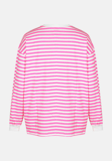 salzhaut - AFFSEEPN Damen Oversized - adenauer & co - Anker - Basic - 7 - farbe_Offwhite - Neonpink