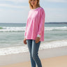 salzhaut - AFFSEEPN Damen Oversized - adenauer & co - Anker - Basic - 1 - farbe_Offwhite - Neonpink